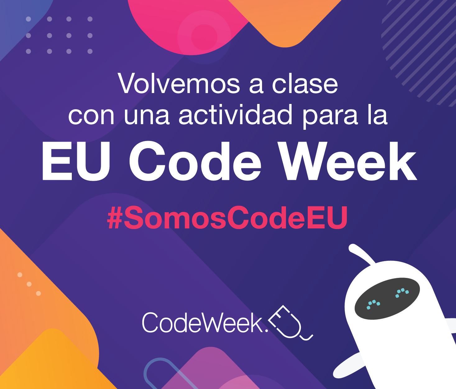 Volvemos a clase con una actividad para la EU Code Week (5ª edición) SomosCodeEU